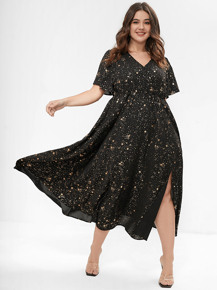 Dress -  Split Ruffles Maxi Dress